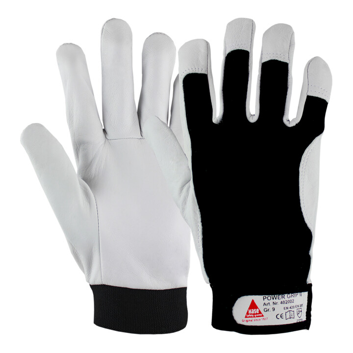 Hase Montagehandschuh Arbeitshandschuh Power Grip Ii Ziegennappaleder Größe 7    B-Ware von Hase