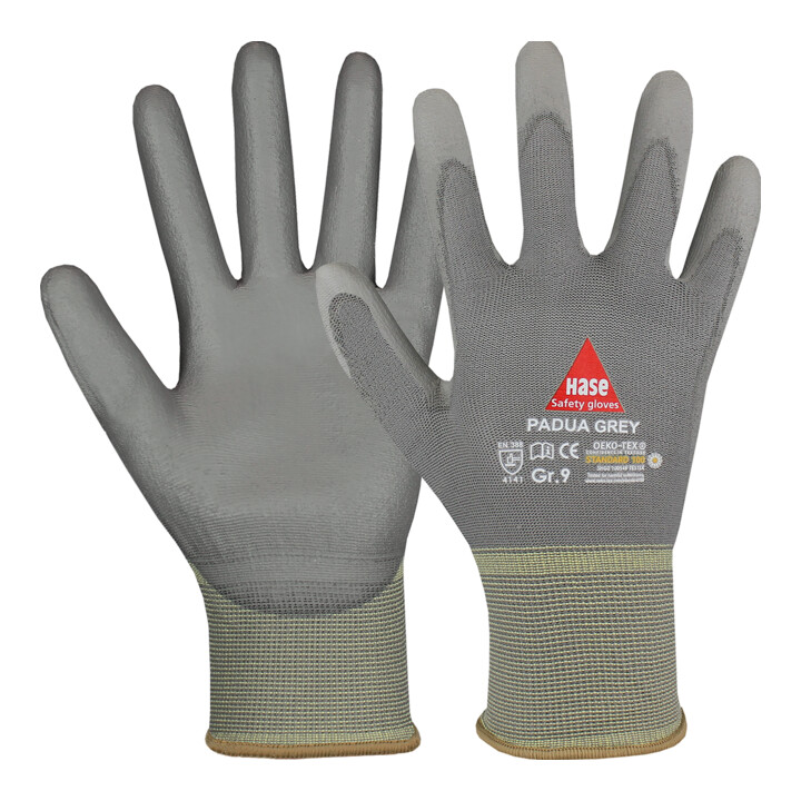 B-Ware Hase Montagehandschuhe Arbeitshandschuhe Padua Nylon Grau Größe 8 Pu 10 Paar B-Ware Hase Montagehandschuhe Arbeitshandschuhe Padua Nylon Grau Größe 8 Pu 10 Paar von Hase