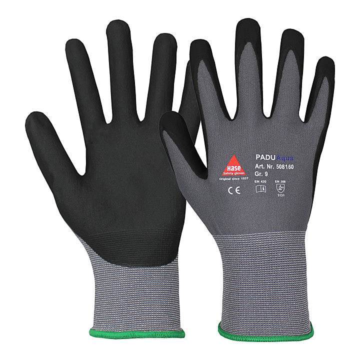Hase Montagehandschuhe Handschuhe Arbeitsschutz Padua Aqua Nylon Gr. 9 12 Paar B-Ware von Hase