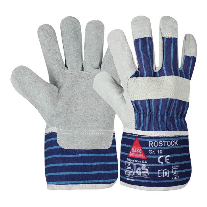 Hase Rostock Arbeitshandschuh Aus Rindspaltleder Arbeits Handschuhe Handschuhe   B-Ware von Hase