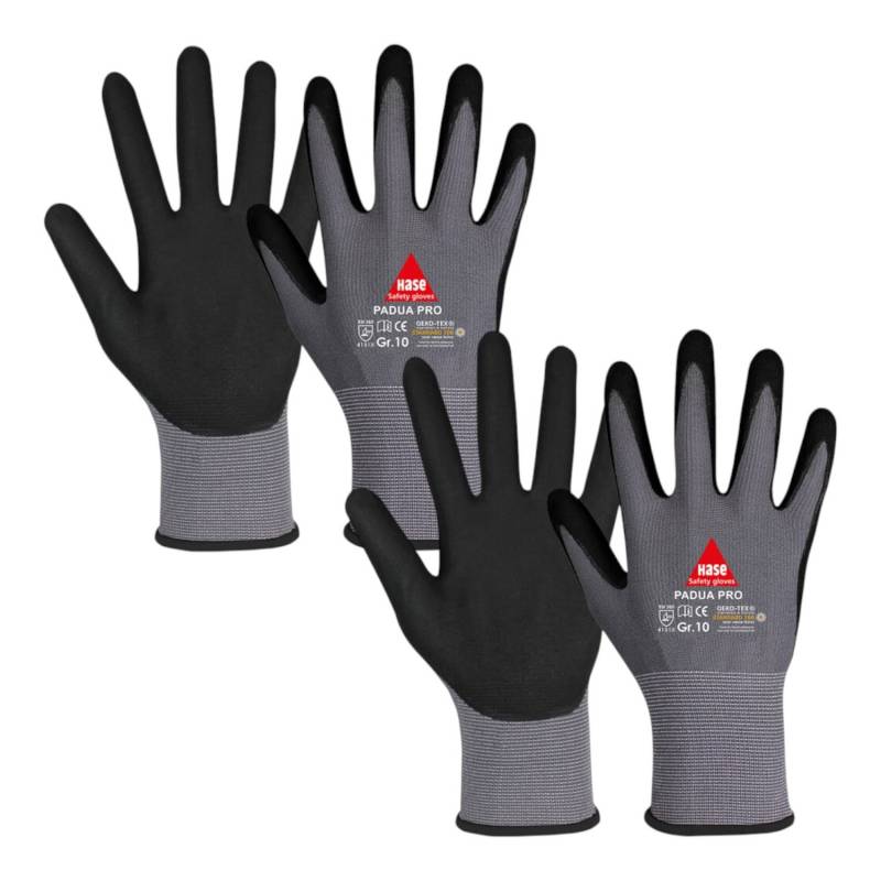 Hase Schutzhandschuhe Arbeitshandschuhe Padua Pro Größe 9 Handschuhe 2 Stück B-Ware von Hase