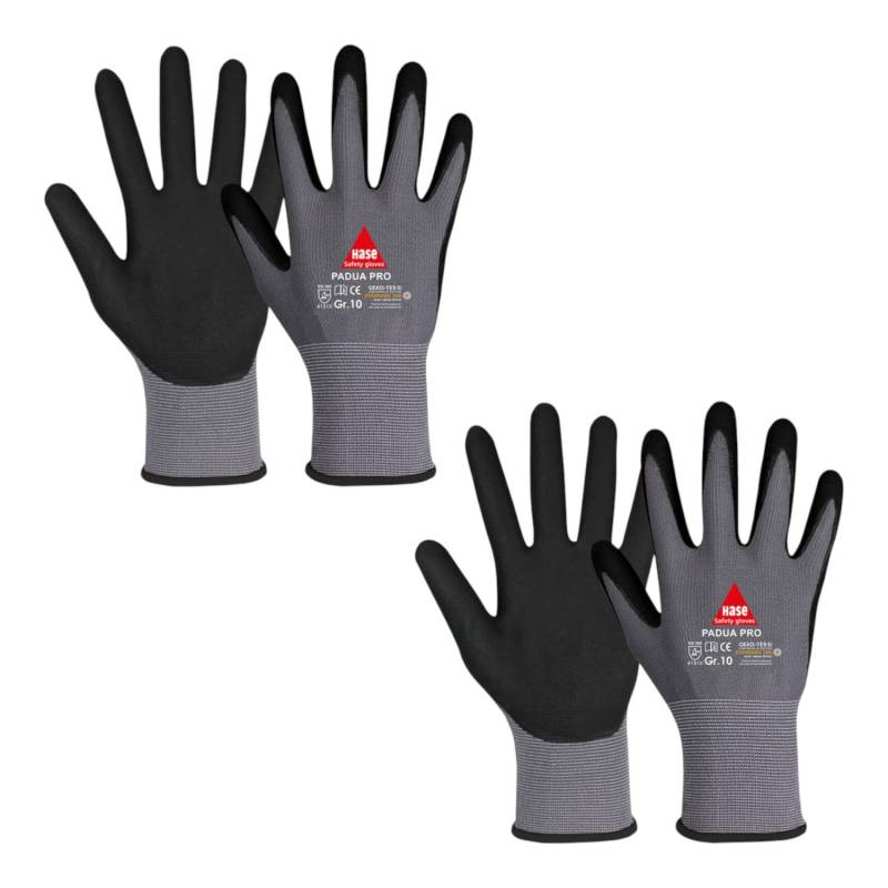 Hase Sicherheitshandschuhe Arbeitshandschuhe Größe 8 Montagehandschuhe 2 Stück B-Ware von Hase
