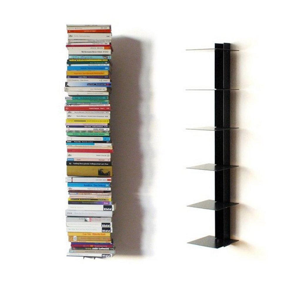Haseform Wandregal Bücherturm 90 cm (für 1 m Bücher) anthrazit Bücherregal Wandregal von Haseform