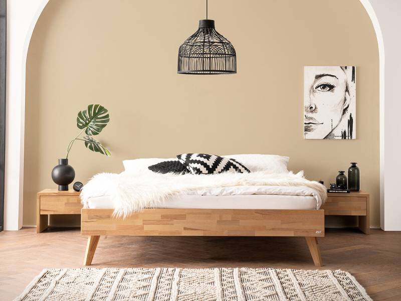 Hasena Bergamo Massivholzliege Iseo Kernbuche natur geölt (80) 90 x 200 cm 20 cm von Hasena Pronto