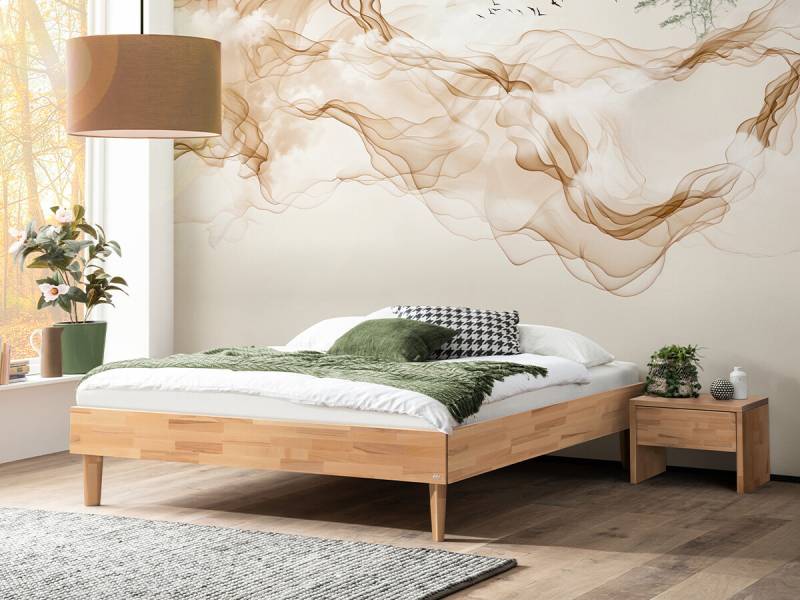 Hasena Bergamo Massivholzliege Leandro Kernbuche natur geölt (80) 100 x 200 cm 20 cm von Hasena Pronto