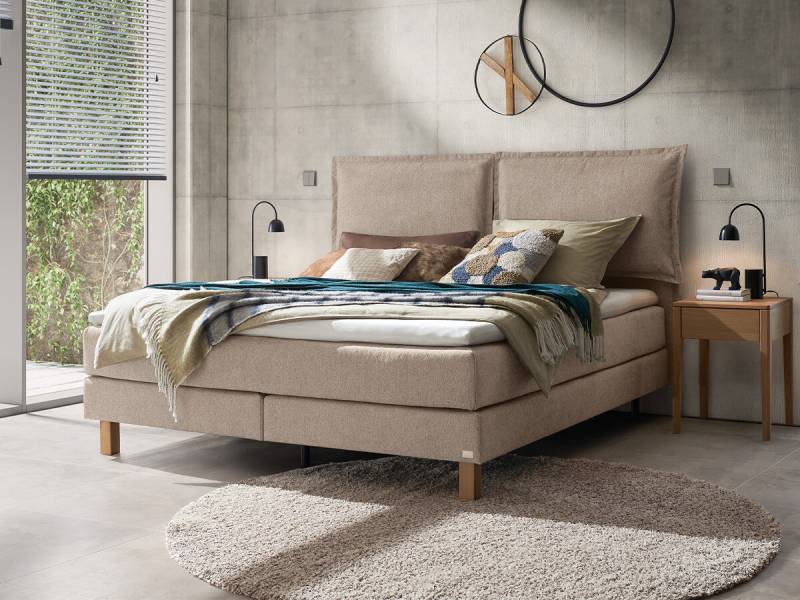 Hasena Boxspringbett Bonita Pronto 180 x 200 cm Pace sand (842) Elegance Top von Hasena Pronto