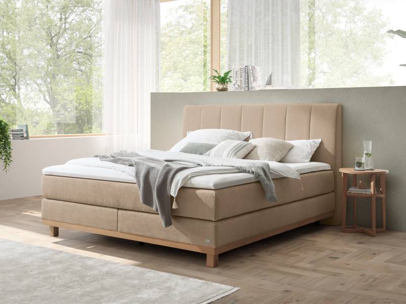 Hasena Boxspringbett Estela Pronto 180 x 200 cm Monet steel (835) Glamour Top von Hasena Pronto