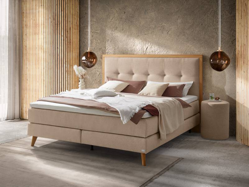 Hasena Boxspringbett Marisol Pronto 180 x 200 cm Pace sand (842) Lovely Top von Hasena Pronto