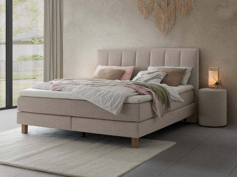 Hasena Boxspringbett Reina Pronto 160 x 200 cm Pace light grey (840) Lovely Top von Hasena Pronto