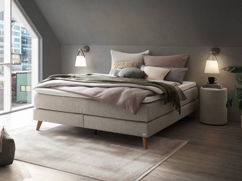 Hasena Boxspringliege Beatriz Pronto 180 x 200 cm Pace sand (842) Lovely Top von Hasena Pronto