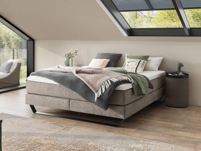 Hasena Boxspringliege Julieta Pronto 180 x 200 cm Pace grey (841) Glamour Top von Hasena Pronto