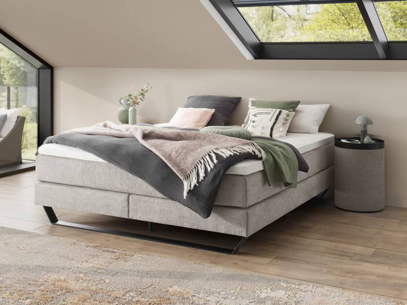 Hasena Boxspringliege Julieta Pronto 180 x 200 cm Pace light grey (840) Lovely Top von Hasena Pronto