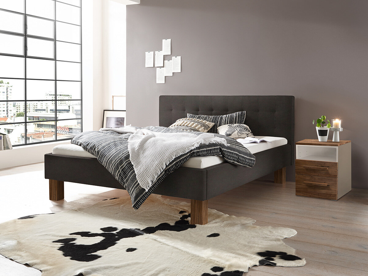 Hasena Pronto Polsterbett Noemi Nussbaum geölt (85) Stoff Buffalo shale (720) 180 x 200 cm 20 cm von Hasena Pronto