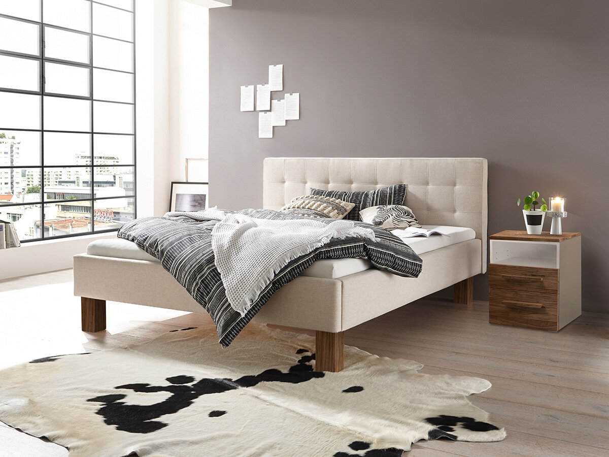 Hasena Pronto Polsterbett Noemi Nussbaum geölt (85) Stoff Pepe beige (327) 180 x 200 cm 25 cm von Hasena Pronto