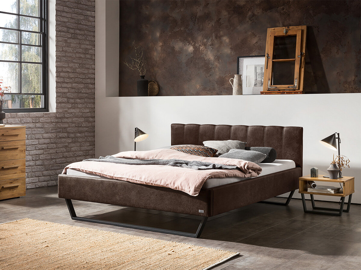 Hasena Pronto Polsterbett Stefano Buffalo expresso (722) Anthrazit 180 x 200 cm 20 cm von Hasena Pronto