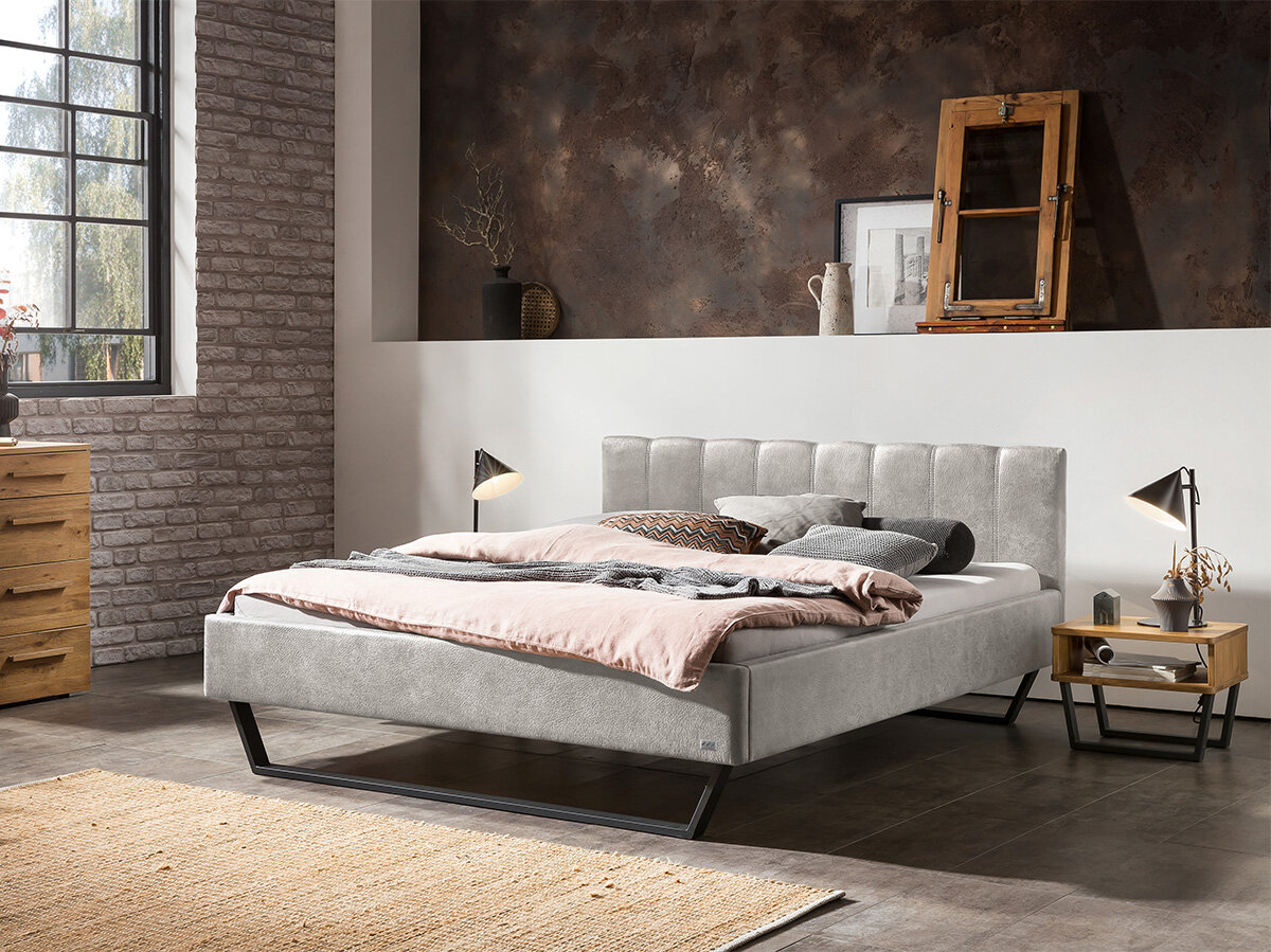 Hasena Pronto Polsterbett Stefano Buffalo grey (721) Anthrazit 160 x 200 cm 25 cm von Hasena Pronto