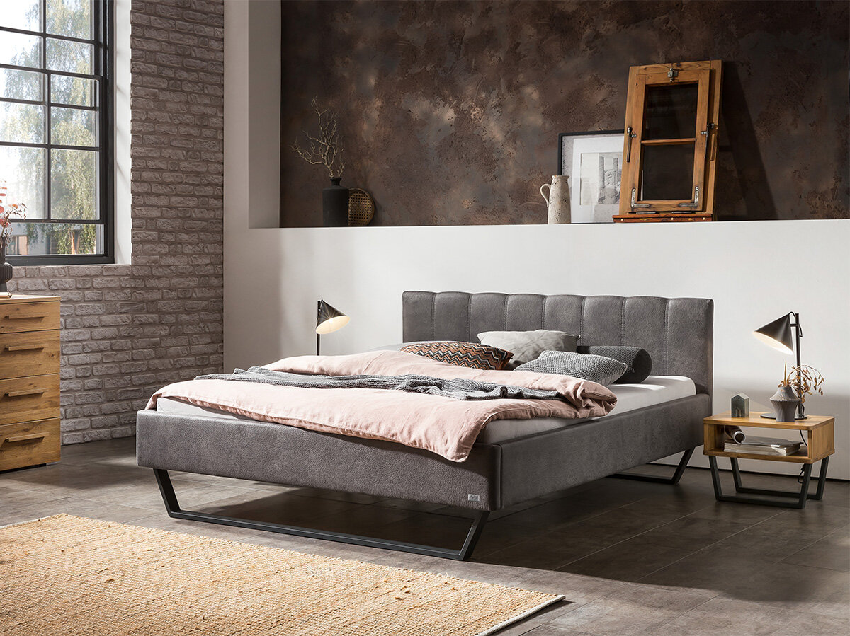 Hasena Pronto Polsterbett Stefano Buffalo shale (720) Anthrazit 160 x 200 cm 20 cm von Hasena Pronto