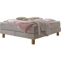 HASENA Boxspringbett "Isoba", inkl. Topper, Füsse aus massiver Eiche von Hasena