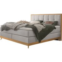 HASENA Boxspringbett Villa, Boxspringbett, edle Polsterteile, Sockel und Kopfteil aus heller Eiche von Hasena