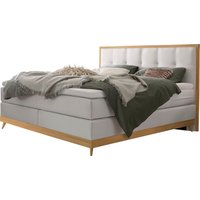 HASENA Boxspringbett Villa, Boxspringbett, edle Polsterteile, Sockel und Kopfteil aus heller Eiche von Hasena