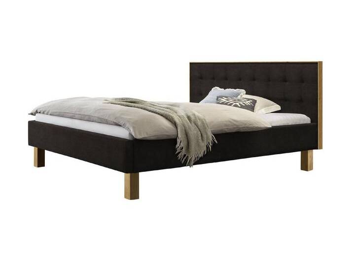 HASENA Einzelbett, schwarz, schwarz von Hasena