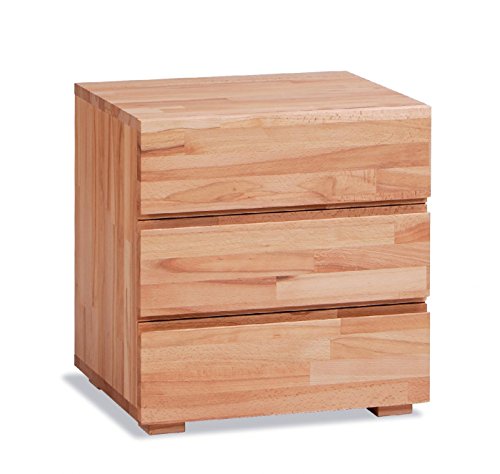 Hasena Wood Line Nachttisch Treva Kernbuche Natur 3 Schubladen von Hasena