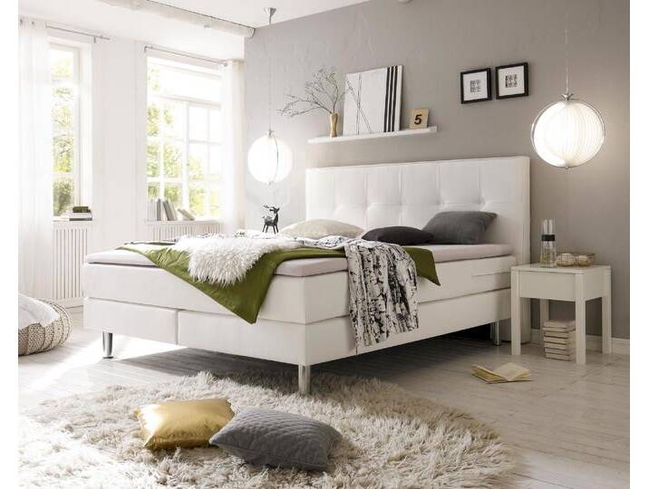 Hasena Boxspringbett Pronto Fleur 140x200 cm / 336 Kul smoke / Superio-Top von Hasena