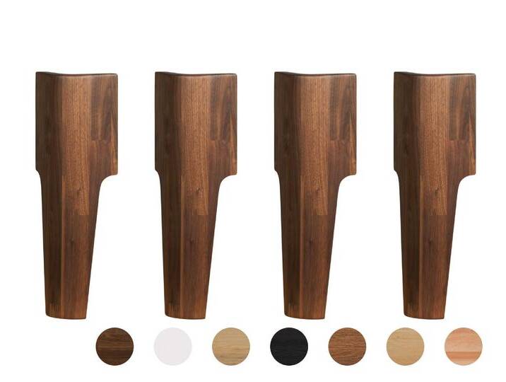 Hasena Fine-Line Füsse Xylo 4er-Set / 30 cm / Wildeiche natur, gebürstet, geölt von Hasena
