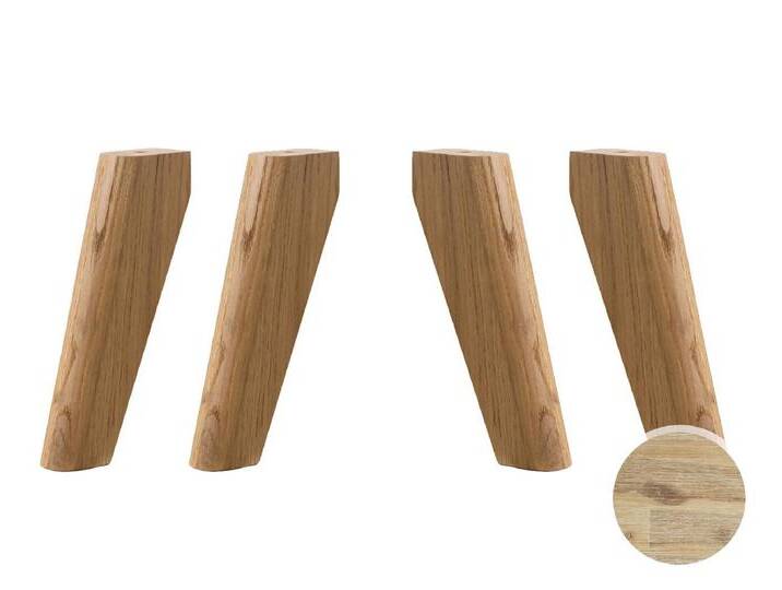 Hasena Füsse Masi 4er-Set / 10 cm / Nussbaum, geölt von Hasena