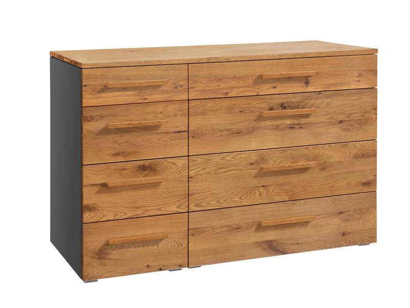 Hasena Selezione Kommode Cassino anthrazit Wildeiche natur, geölt zerlegt von Hasena