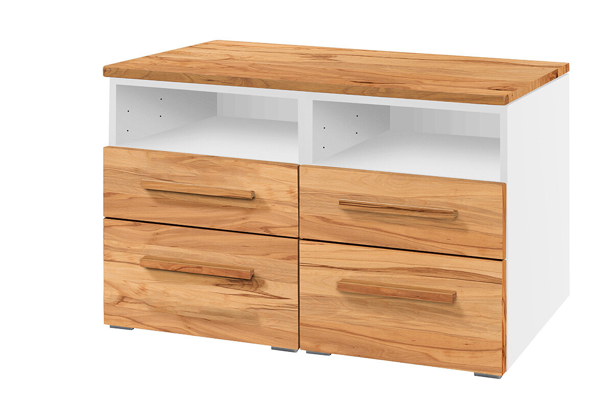 Hasena Selezione Kommode Dowio weiss Wildbuche natur, geölt zerlegt von Hasena