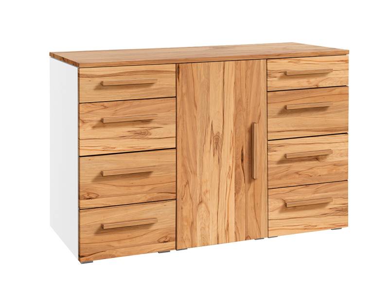 Hasena Selezione Kommode Incentro weiss Wildbuche natur, geölt zerlegt von Hasena