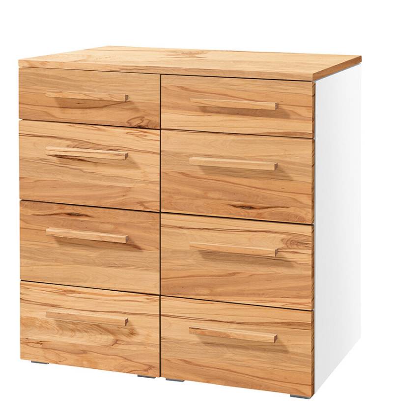 Hasena Selezione Kommode Quatrine weiss Wildbuche natur, geölt zerlegt von Hasena