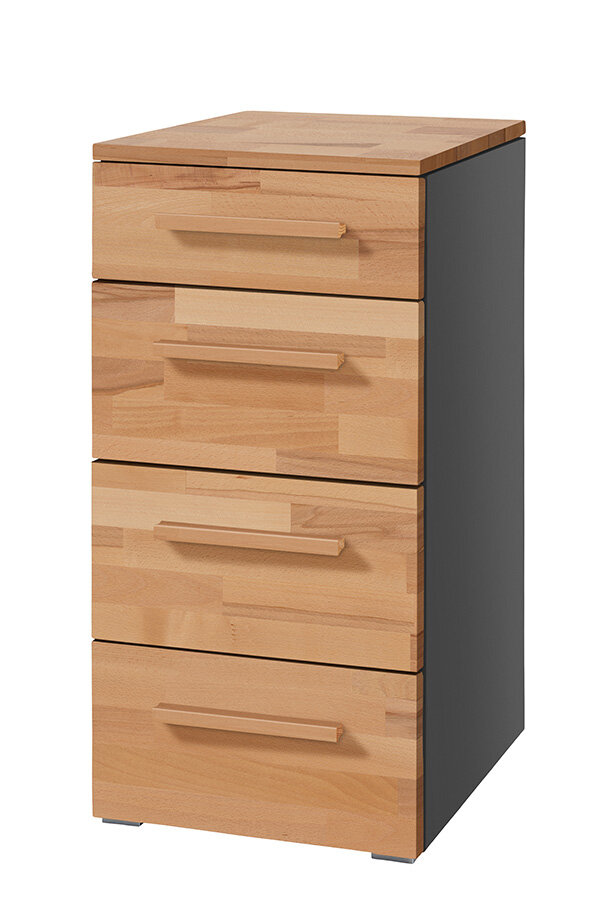 Hasena Selezione Kommode Quatro anthrazit Kernbuche natur, geölt zerlegt von Hasena