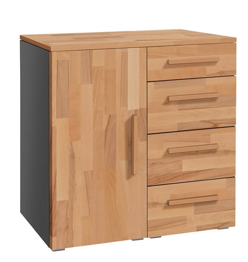 Hasena Selezione Kommode Qunito anthrazit Kernbuche natur, geölt zerlegt von Hasena