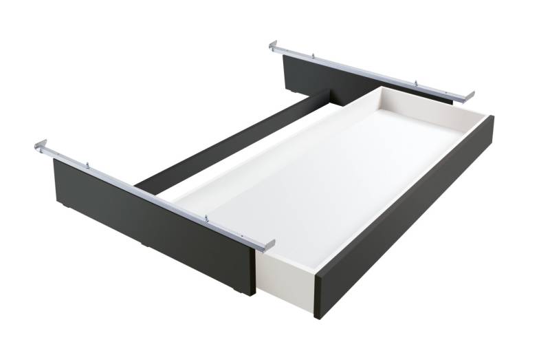 Hasena Lovie-Box Buche anthracit deckend, lackiert (16) 100 cm Tip-on: Vollauszug von Blum von Hasena