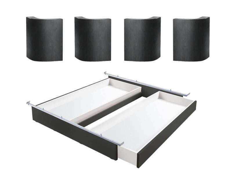 Hasena Lovie-Ron Box Oak-Line Buche anthracit deckend, lackiert (16) Eiche graphit, gebürstet, geölt (89) 100 cm Tip-on: Vollauszug von Blum von Hasena