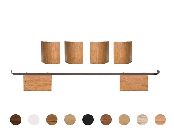 Hasena Oak-Line Füsse Airo 2er-Set / 20 cm / 200 cm / Eiche natur, gebürstet, geölt Hasena Oak-Line Füsse Airo 2er-Set / 20 cm / 200 cm / Eiche natur, gebürstet, geölt von Hasena