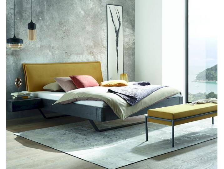 Hasena Oak-Line Massivholzbett Slitto/Cussina 180x200 cm / Eiche graphit, gebürstet, geölt Hasena Oak-Line Massivholzbett Slitto/Cussina 180x200 cm / Eiche graphit, gebürstet, geölt von Hasena