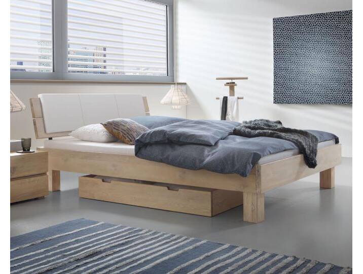 Hasena Oak-Line Wild Massivholzbett Cadro Ivio/Alpa 120x200 cm natur von Hasena