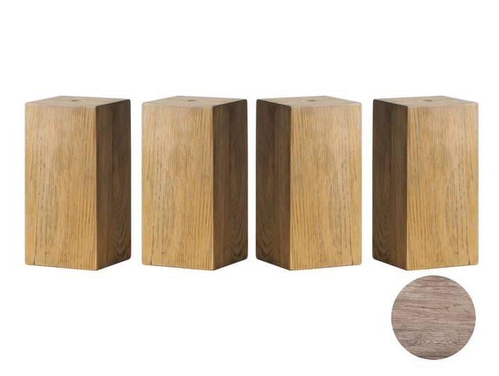 Hasena Oak-Vintage Füsse Ivio 4er-Set / 30 cm / Nussbaum, geölt von Hasena