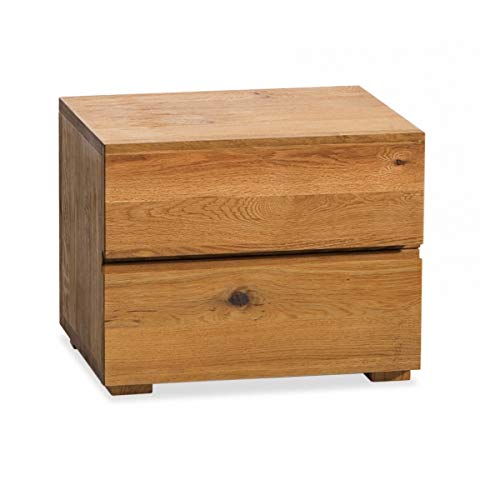 Hasena Oak Wild Nachttisch Menza Wildeiche Natur 2 Schubladen von Hasena