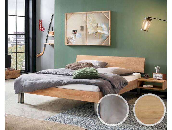 Hasena Pronto »Lodi« Massivholzbett 100x200 cm / Eiche bianco, gebürstet, geölt / 25 cm Hasena Pronto »Lodi« Massivholzbett 100x200 cm / Eiche bianco, gebürstet, geölt / 25 cm von Hasena