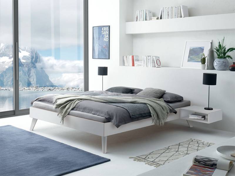 Hasena Pronto Massivholzliege Calvari 100 x 200 cm 25 cm MDF weiß deckend lackiert (10) von Hasena Pronto