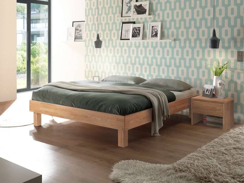 Hasena Pronto Massivholzliege Rapallo 140 x 200 cm 25 cm MDF weiß deckend lackiert (10) von Hasena Pronto