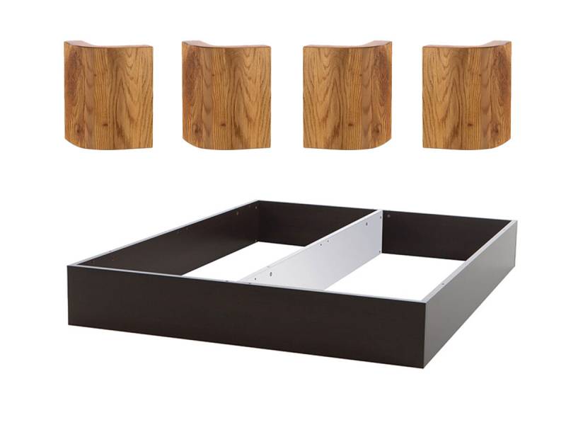 Hasena Sockel Practico-Ron Box 25 OAK Puro Wildeiche natur gebürstet, geölt (93) Anthracit (16) 120 cm 200 cm von Hasena