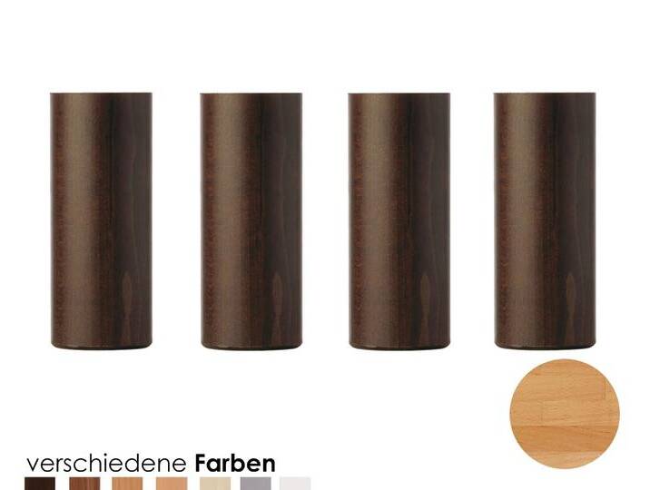 Hasena Soft-Line Füsse Monte 4er-Set / 10 cm / Buche natur, lackiert von Hasena