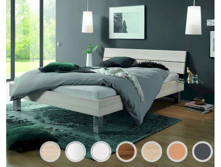 Hasena Top-Line Bett Advance Mico/Nuetta 140x200 cm / Anthrazit von Hasena