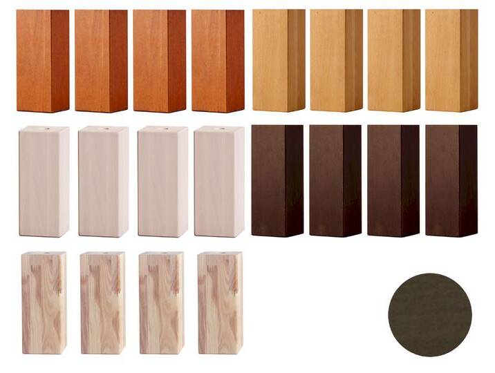 Hasena Top-Line Füsse Cantu 4er-Set / 30 cm / Eiche sägerauh natur von Hasena