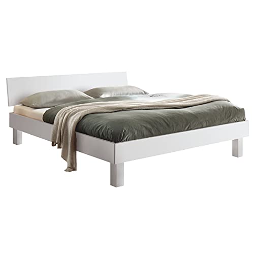 Hasena Trento Bett Forti 20 weiß deckend 140x200 von Hasena